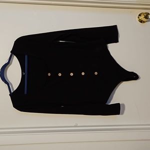 Womens 2x black knit thong bodysuit long sleeves